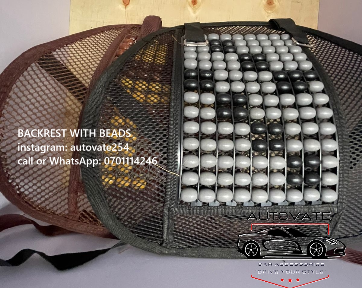 Car Seat Backrest With Beads